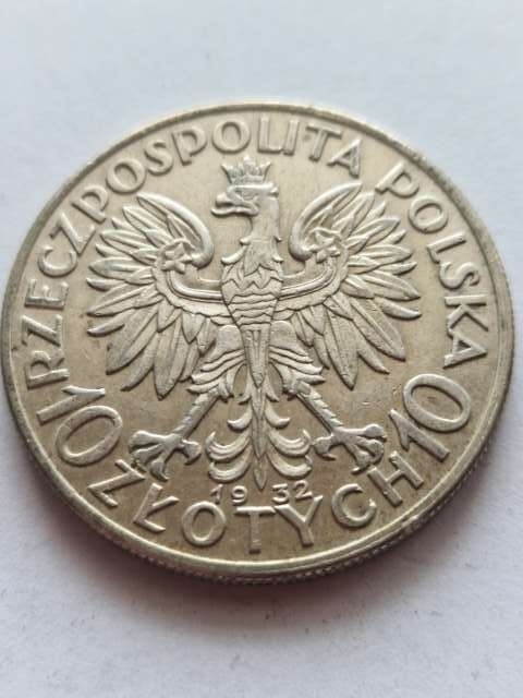 10 zł Głowa Kobiety 1932 r bez znaku