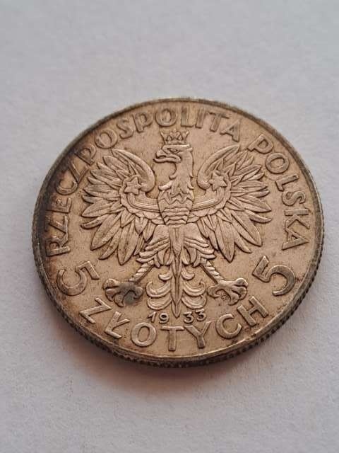 5 zł Głowa Kobiety 1933 r