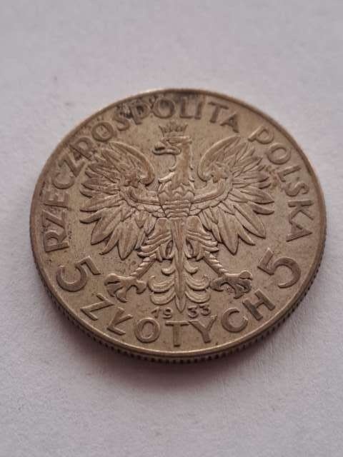 5 zł Głowa Kobiety 1933 r