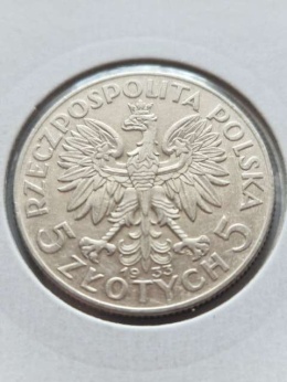5 zł Głowa Kobiety 1933 r