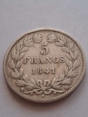 Francja 5 Franków Louis Philippe I 1841 r