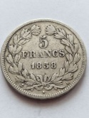 Francja 5 Franków Louis Philippe I 1838 r
