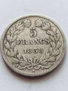 Francja 5 Franków Louis Philippe I 1838 r