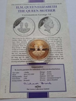 Bermudy 1 dolar Queen Elizabeth 1996 r proof