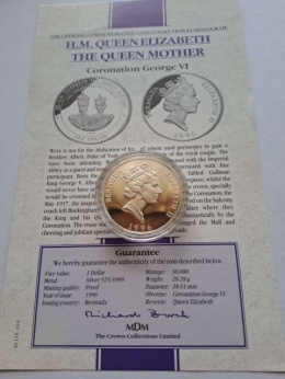 Bermudy 1 dolar Queen Elizabeth 1996 r proof