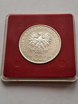 1000 zł XV Zimowe Igrzyska Olimpijskie 1987 r
