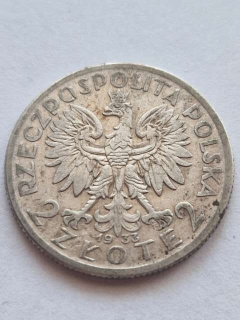 2 zł Głowa Kobiety 1933 r