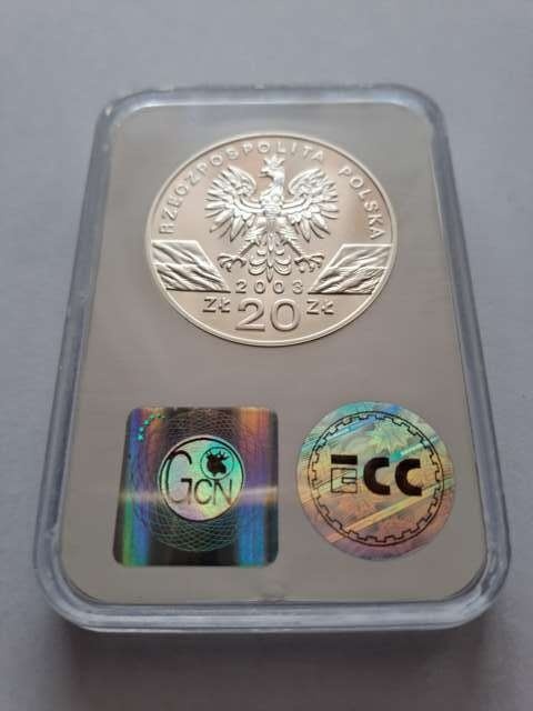 20 zł Węgorz Europejski 2003 r GCN PR 70