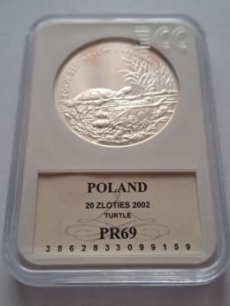 20 zł Żółw Błotny 2002 r