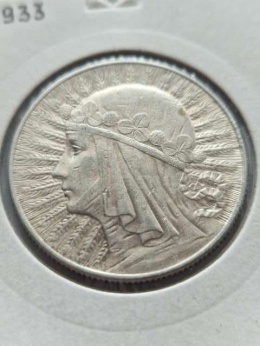 5 zł Głowa Kobiety 1933 r