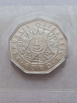 Austria 5 euro UEFA 2008 r