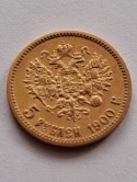 Rosja 5 Rubli Mikołaj II 1900 r
