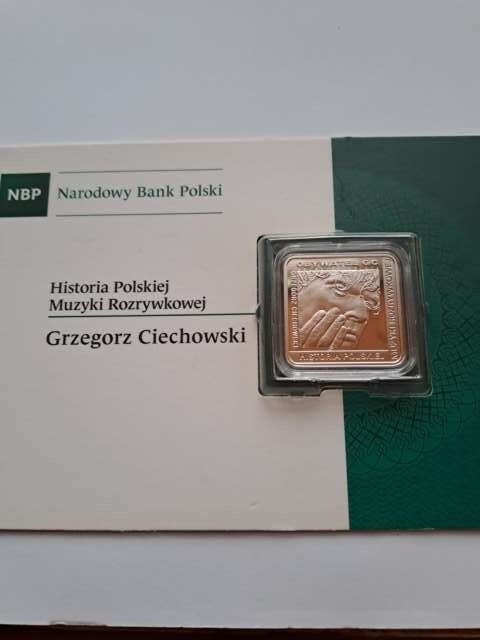 10 zł Grzegorz Ciechowski 2014 r kwadrat