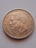 Belgia 5 Franków Leopold II 1876 r