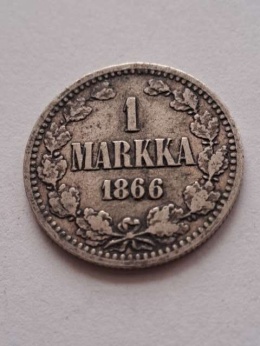 Finlandia 1 Markka Aleksander II 1866 r