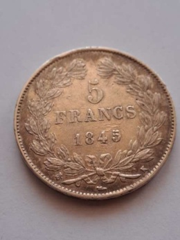 Francja 5 Franków Louis Philippe I 1845 r