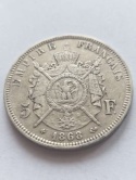 Francja 5 Franków Napoleon III 1868 r
