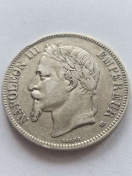 Francja 5 Franków Napoleon III 1869 r
