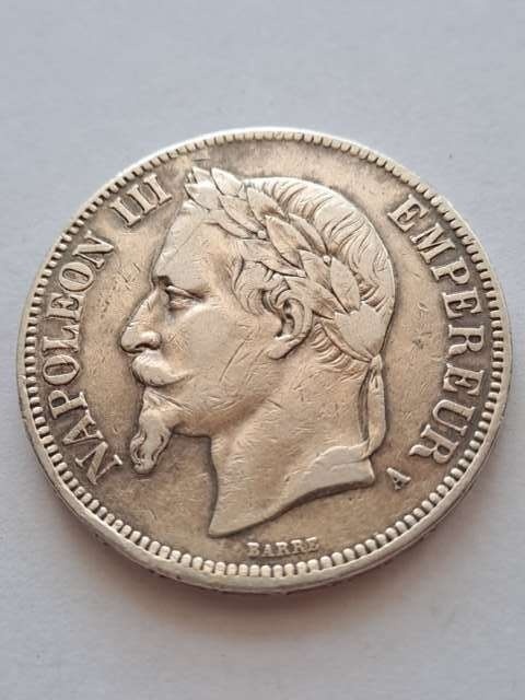 Francja 5 Franków Napoleon III 1867 r