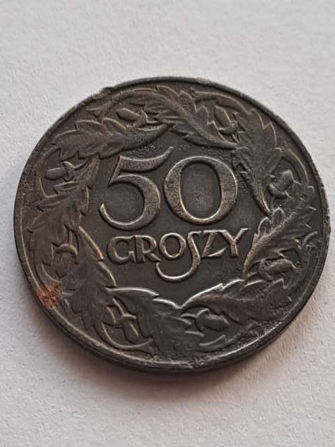 Generalna Gubernia 50 Groszy 1938 r bez znaku