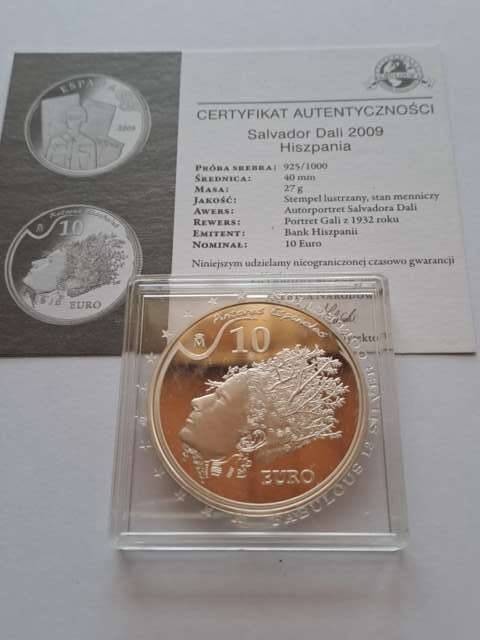 Hiszpania 10 Euro Salvador Dali 2009 r