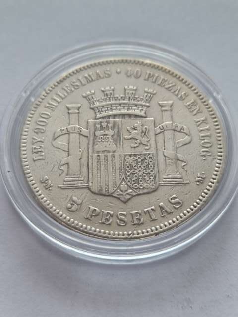 Hiszpania 5 Pesetas 1870 r