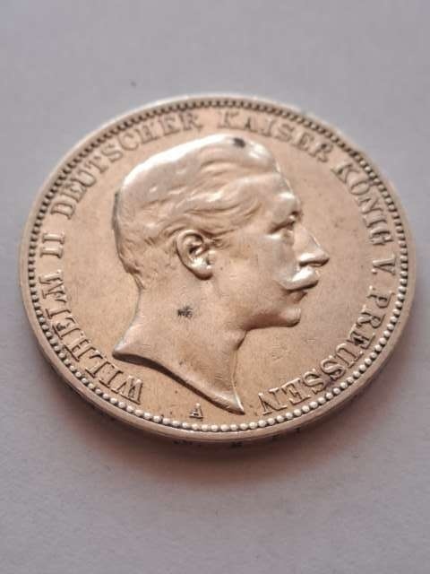 Niemcy 3 Marki Wilhelm II Prusy 1910 r