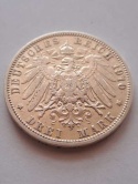Niemcy 3 Marki Wilhelm II Prusy 1910 r