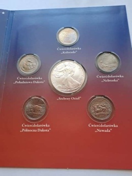 USA Dollar Liberty 2006 + 5 szt 25 cent