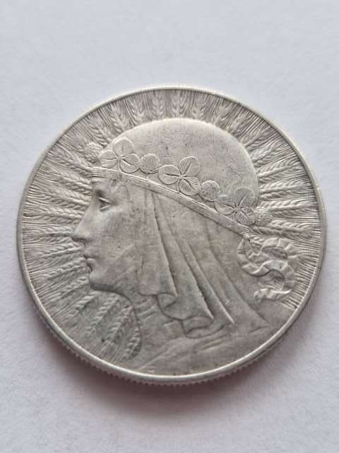 10 zł Głowa Kobiety 1932 r znak