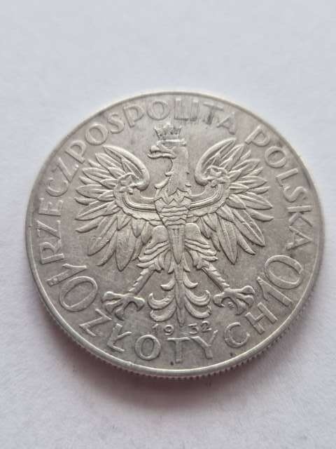 10 zł Głowa Kobiety 1932 r znak