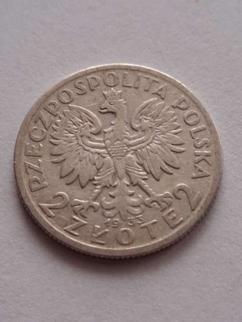 2 zł Głowa Kobiety 1933 r