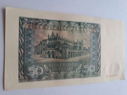 Banknot 50 złotych 1941 r seria A