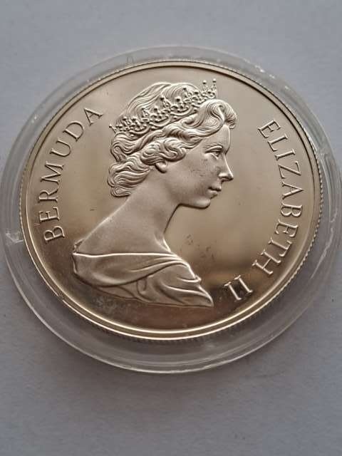 Bermudy 1 dolar Srebrne Wesele 1972 r