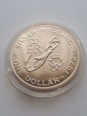 Bermudy 1 dolar Srebrne Wesele 1972 r