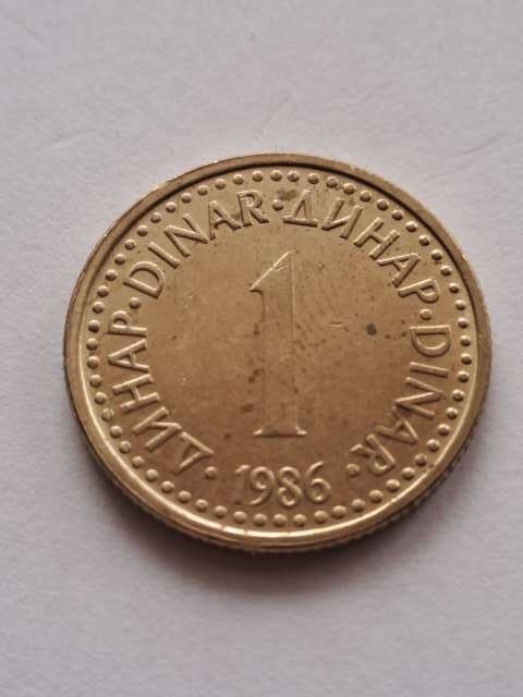 Jugosławia 1 Dinar 1986 r