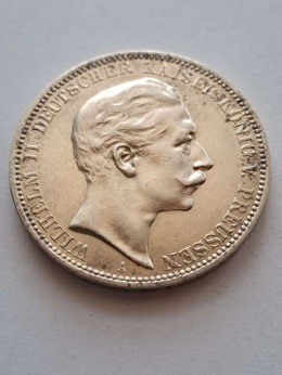 Niemcy 3 Marki Wilhelm II Prusy 1912 r