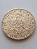 Niemcy 3 Marki Wilhelm II Prusy 1910 r