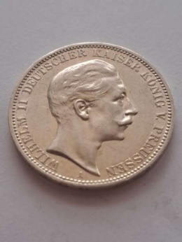 Niemcy 3 Marki Wilhelm II Prusy 1910 r