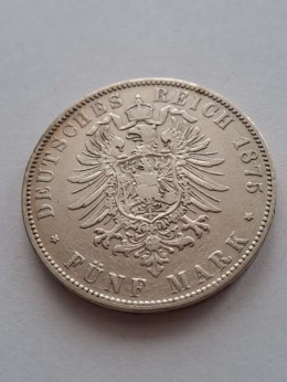 Niemcy 5 Marek Saksonia 1875 r
