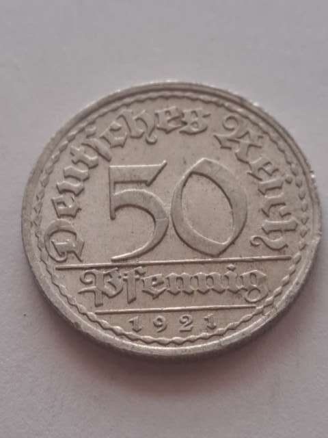 Niemcy 50 Pfenning Weimar 1921 r A