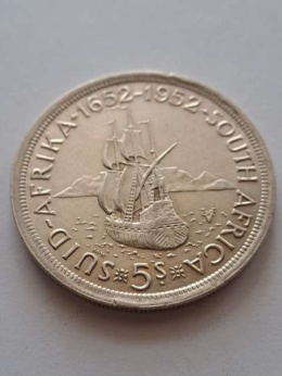 Suid Afrika 5 szylingów Jerzy VI 1952 r