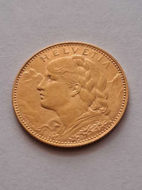 Szwajcaria 10 Franków B, Berno 1915 r