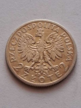 2 zł Głowa Kobiety 1933 r