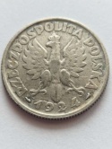 2 zł Żniwiarka 1924 r róg i pochodnia