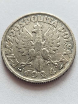 2 zł Żniwiarka 1924 r róg i pochodnia