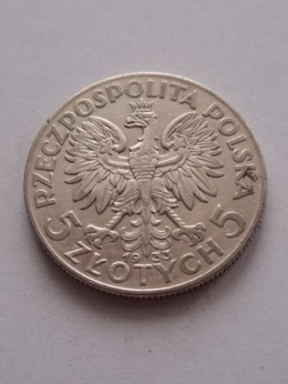 5 zł Głowa Kobiety 1933 r