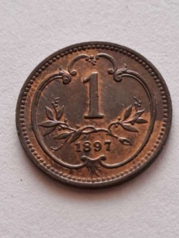 Austria 1 haler Franciszek Józef I 1897 r