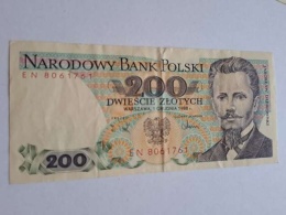 Banknot 200 zł Jarosław Dąbrowski 1988 r seria EN