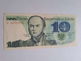 Banknot 10 zł Józef Bem 1982 r seria K